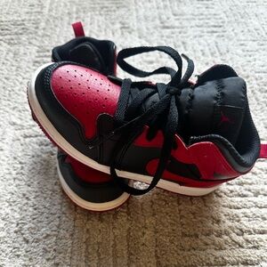 Nike Air Jordan Kids Black & Red High-Top Sneakers